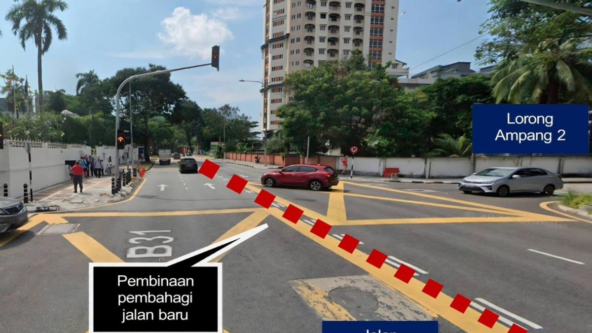 Jalan Ampang Upgrade: Two Traffic Light Intersections Close Permanently From Today