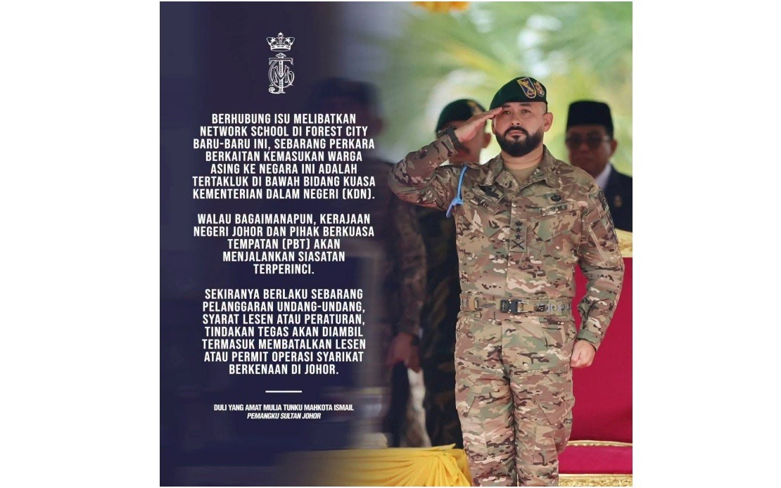 Johor Ready to Revoke Network School License if Law Breaches Confirmed, Says Tunku Mahkota Ismail