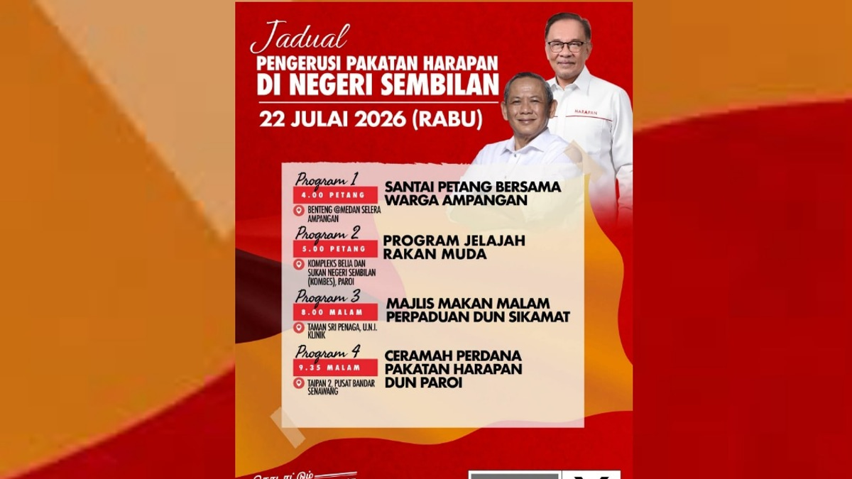 Anwar Launches Campaign Push Across Negeri Sembilan With Four-Stop Tour
