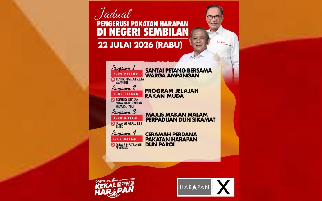 Anwar Launches Campaign Push Across Negeri Sembilan With Four-Stop Tour
