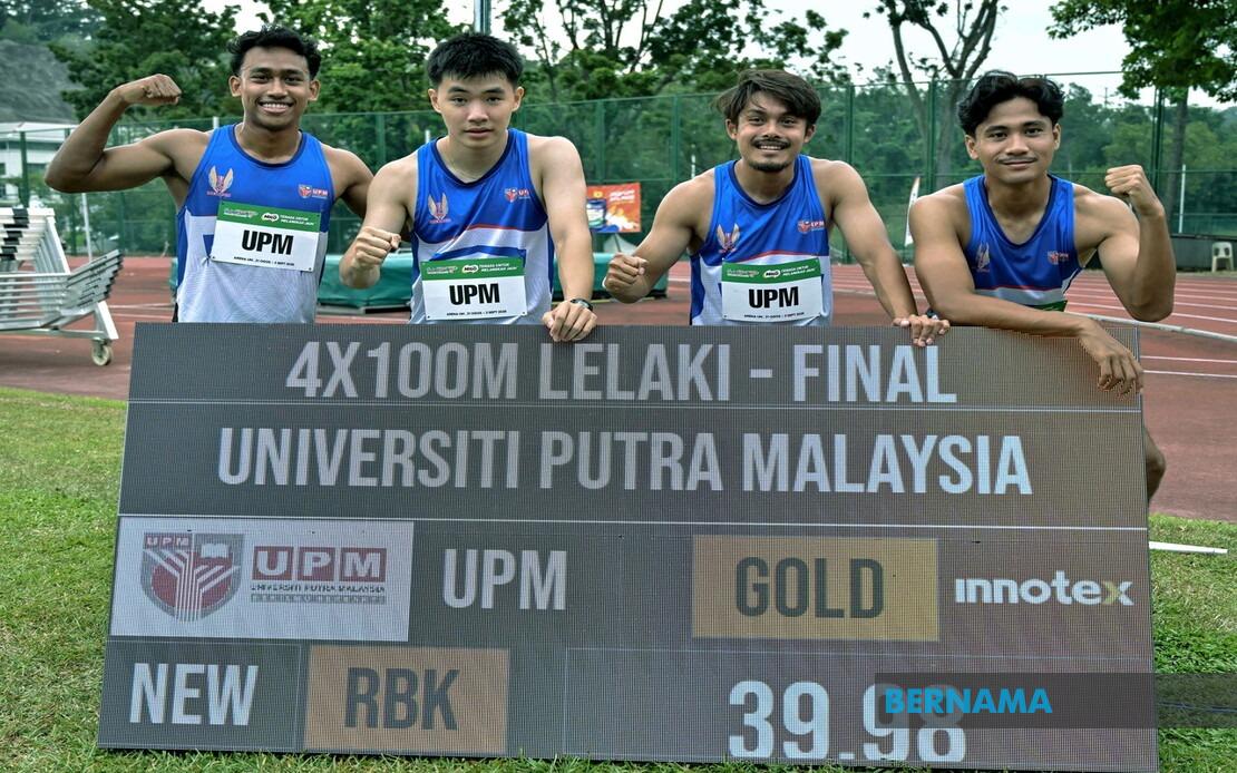 Aliff Iman Leads UPM's Emerging Sprinters To Historic 4x100m Relay Gold At SUKIPT