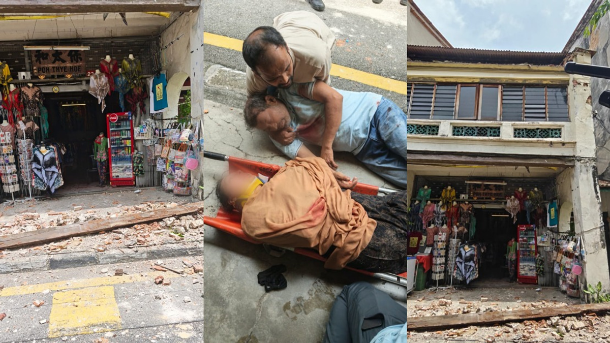Two Tourists Hurt As Heritage Building Debris Falls in George Town
