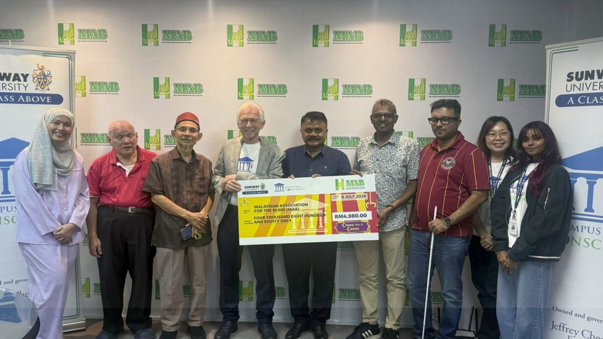 Sunway University Raises RM4,880 For Malaysian Association For The Blind Via Creative Campus Campaign