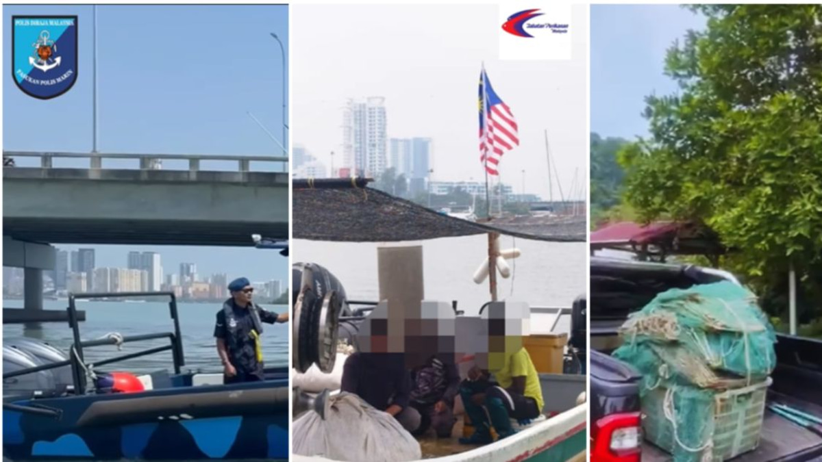 Three arrested as RM75,360 fishing equipment haul seized in Penang waters