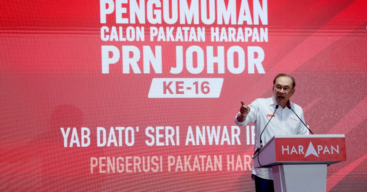 Anwar Calls for Scrutiny of Revenue Allocation to Johor Under Previous Administrations