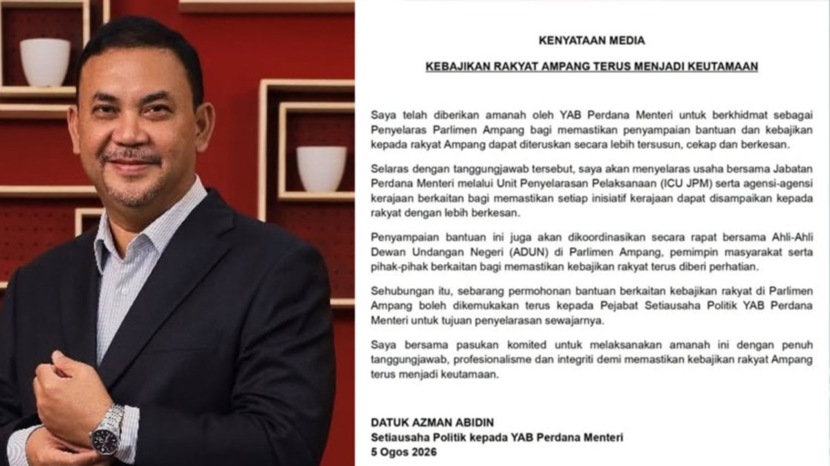 Anwar's Political Secretary Takes Ampang Coordinator Role as PKR MP Loses Fund Access