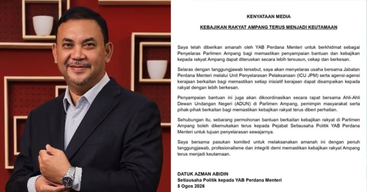Anwar's Political Secretary Takes Ampang Coordinator Role as PKR MP Loses Fund Access
