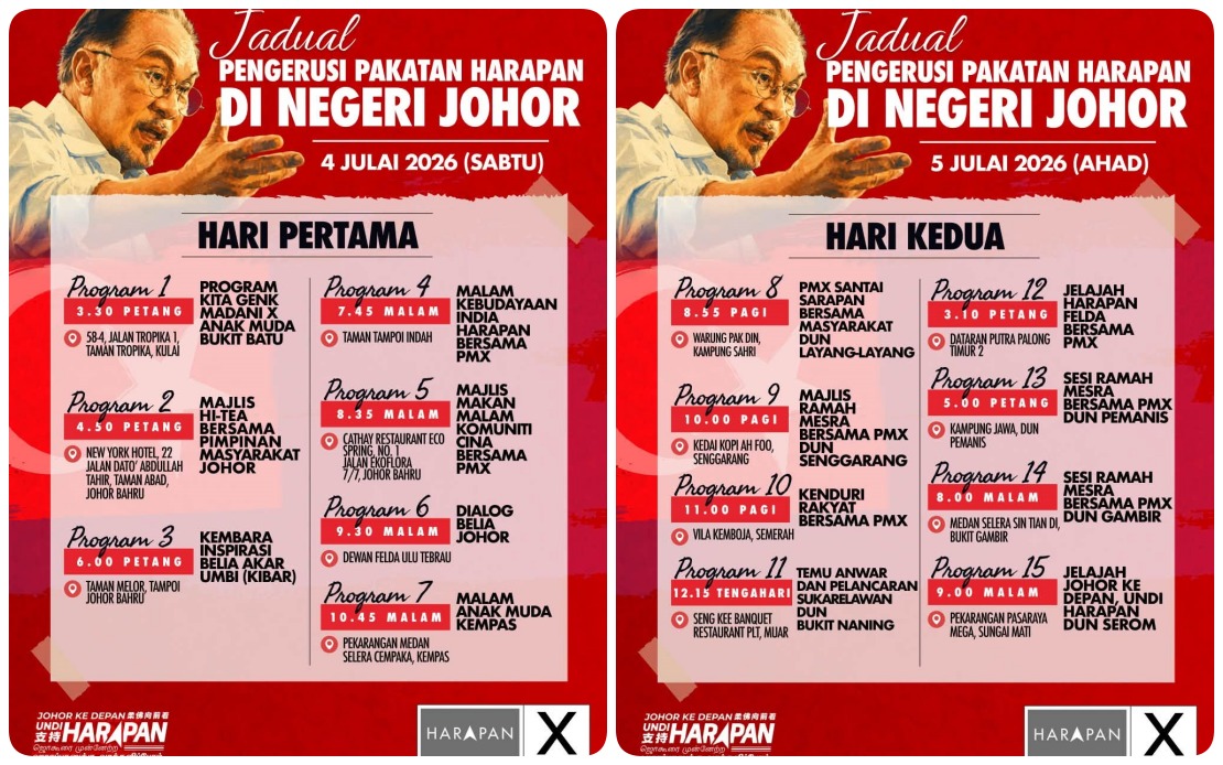 Anwar Launches Intensive Johor Campaign With Seven Events as Polling Day Approaches