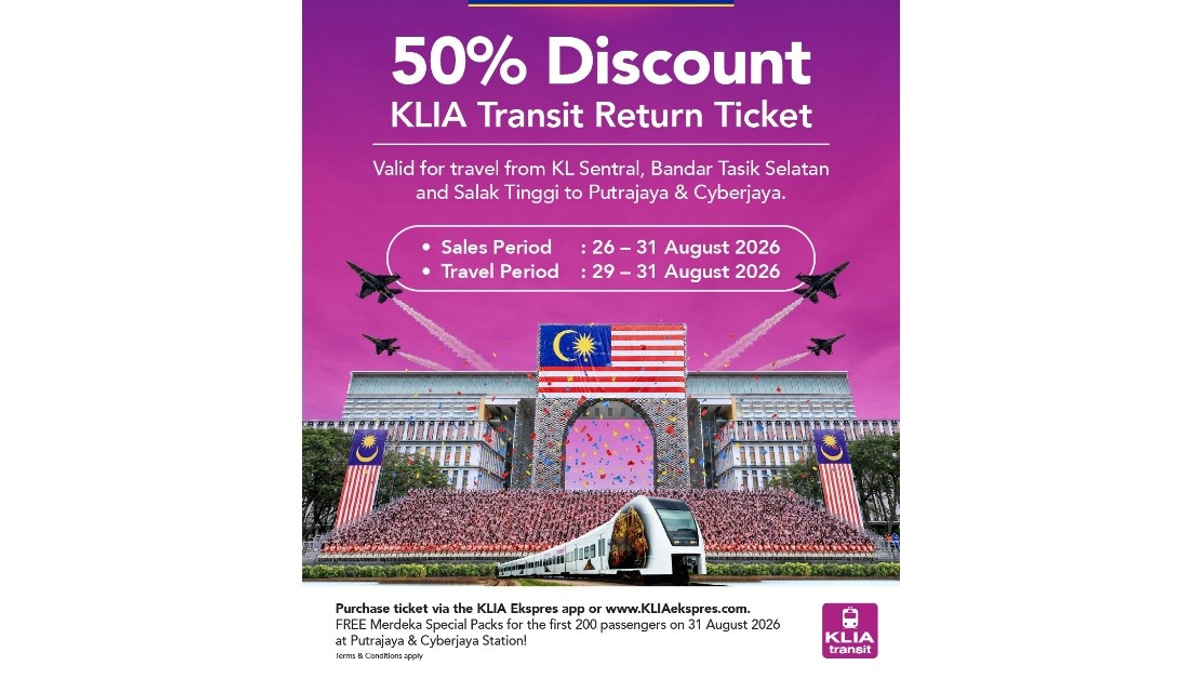 ERL Sweetens National Day Travel to Putrajaya with 50% KLIA Transit Discount