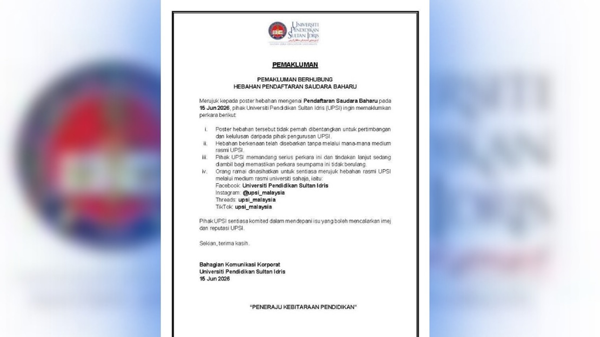 UPSI Denies Involvement in Viral 'New Muslim' Registration Poster