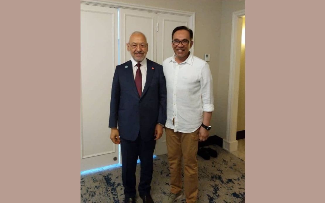 Anwar Urges Tunisia to Free Ghannouchi on Compassionate Grounds