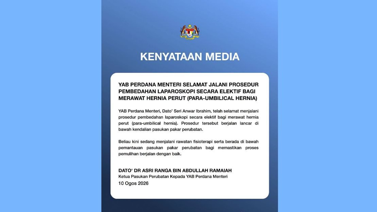 PM Anwar Successfully Treated for Abdominal Hernia in Elective Surgery