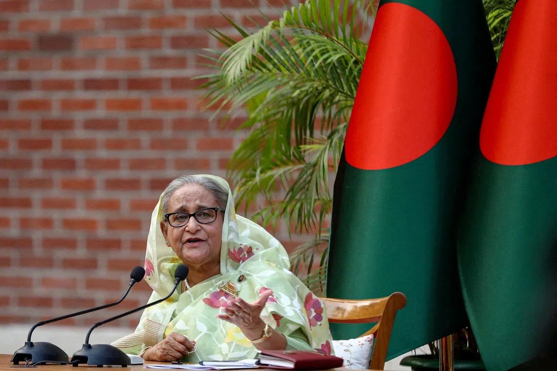 Bangladesh presses India on Hasina's planned New Delhi speech