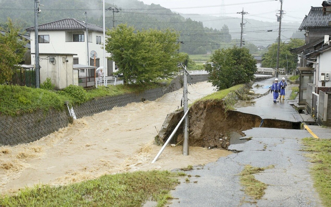 Central Japan Battered by Catastrophic Rainfall as Landslides and Flooding Force Mass Evacuations