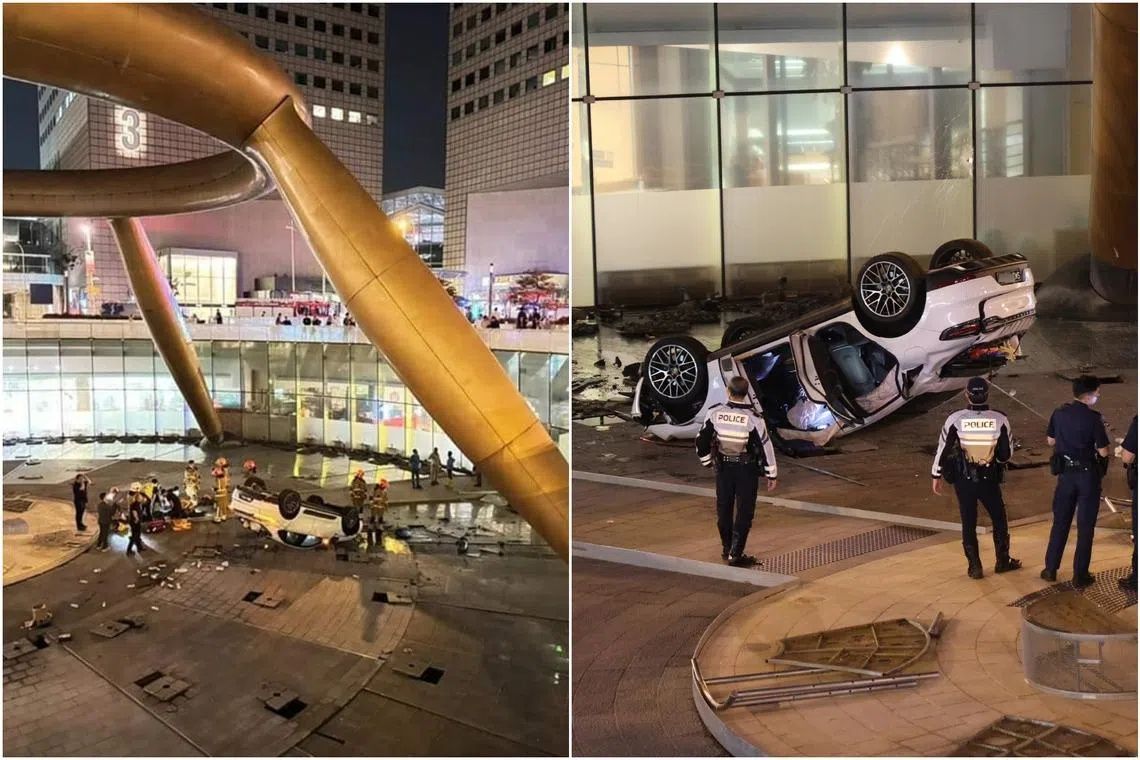 Singapore man jailed five weeks for drink-driving into Suntec fountain