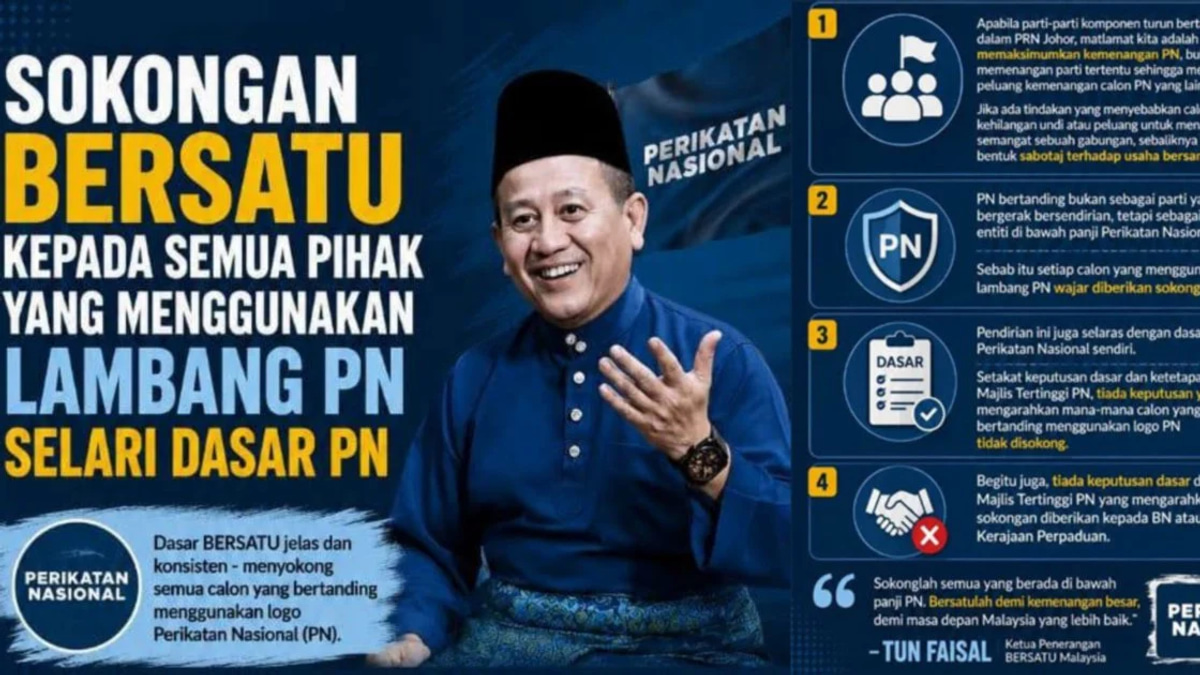Bersatu accuses party defectors of undermining PN coalition in Johor polls