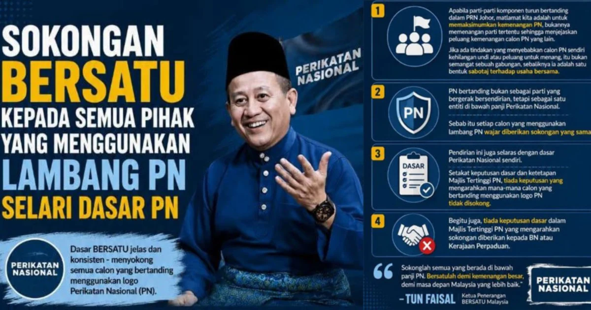 Bersatu accuses party defectors of undermining PN coalition in Johor polls