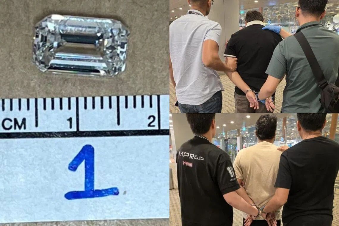 Two men arrested after S$235,000 diamond heist at Chinatown jewellery store