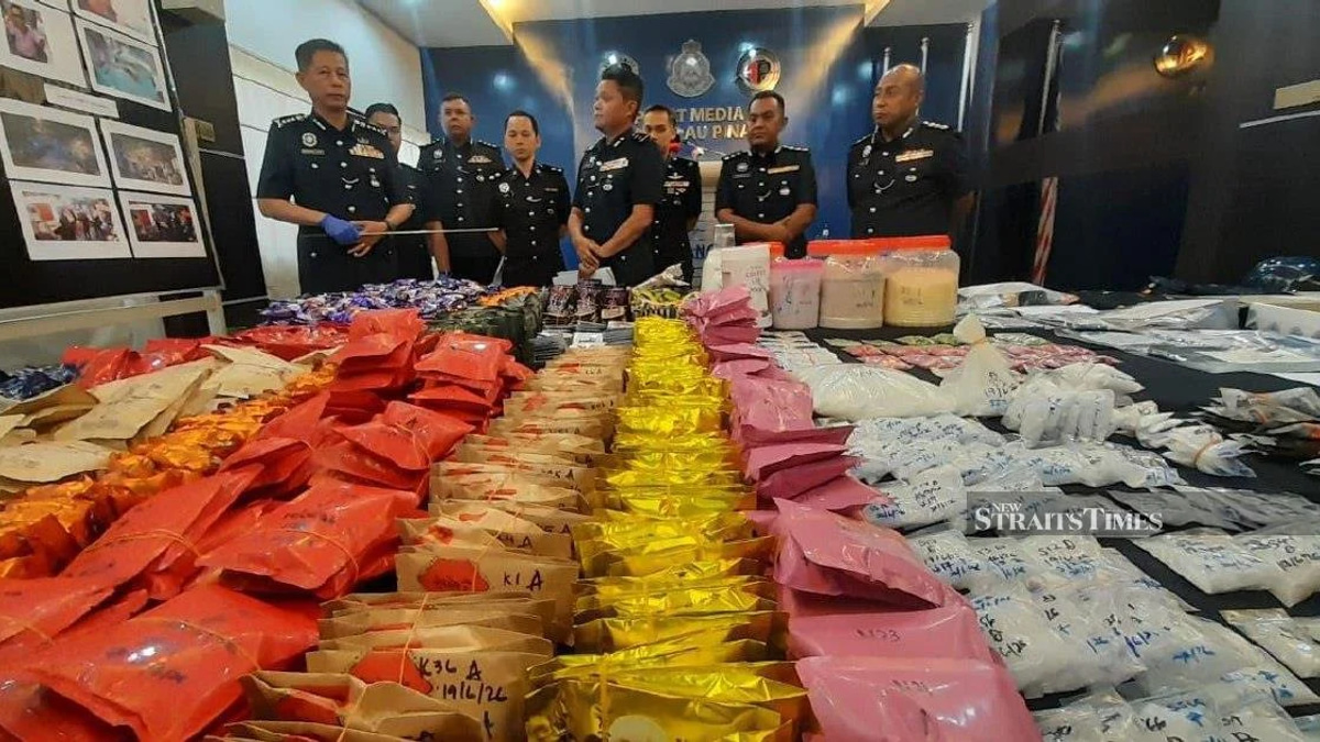 Penang police dismantle major drug operation, arrest couple and seize RM9.7 million in narcotics