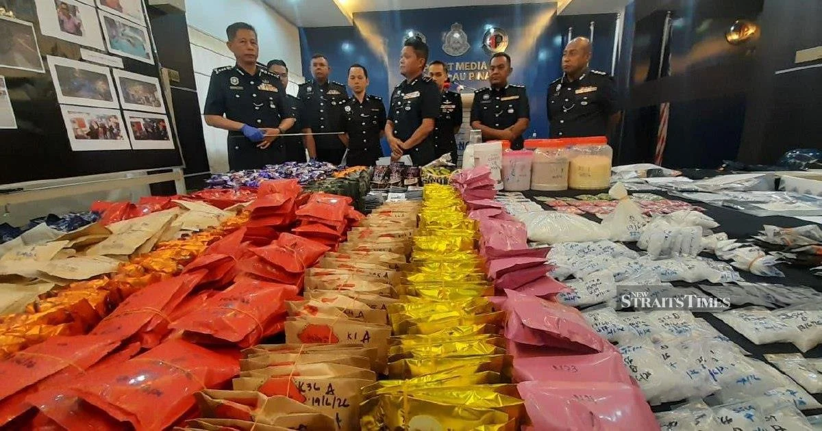 Penang police dismantle major drug operation, arrest couple and seize RM9.7 million in narcotics