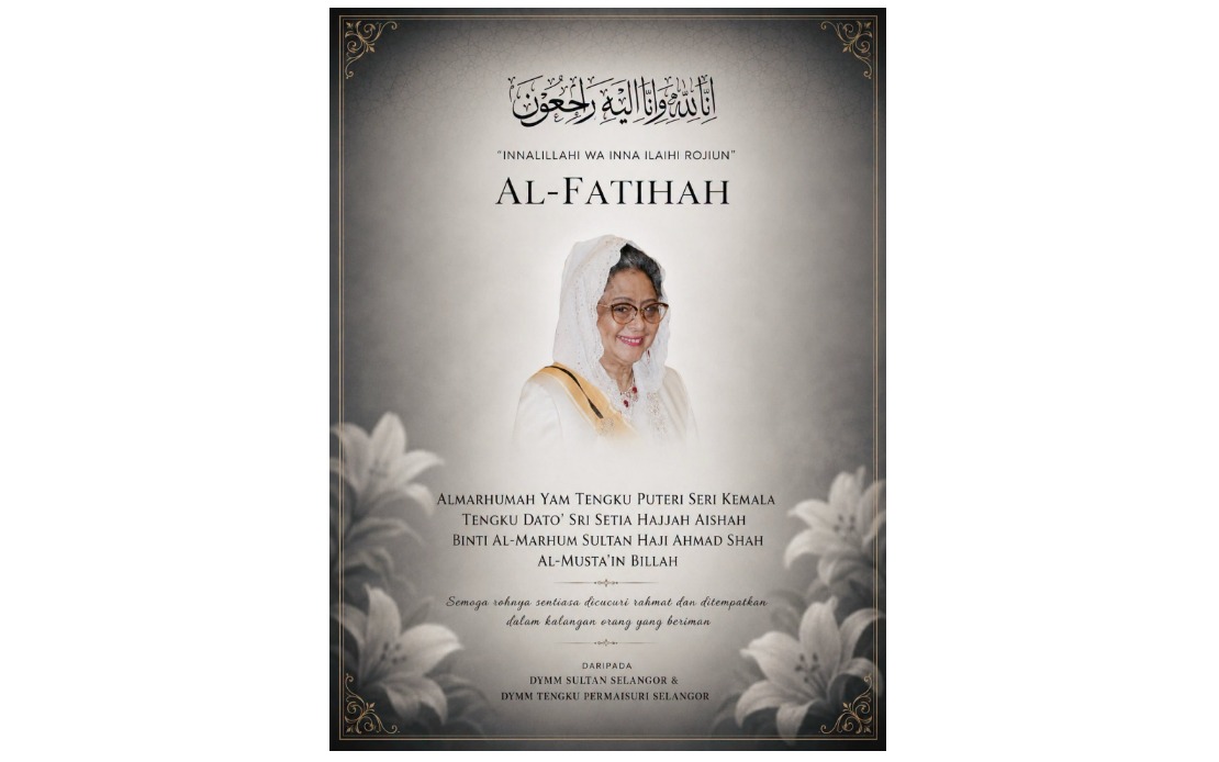 Selangor Sultan conveys condolences to Pahang Sultan on death of elder sister