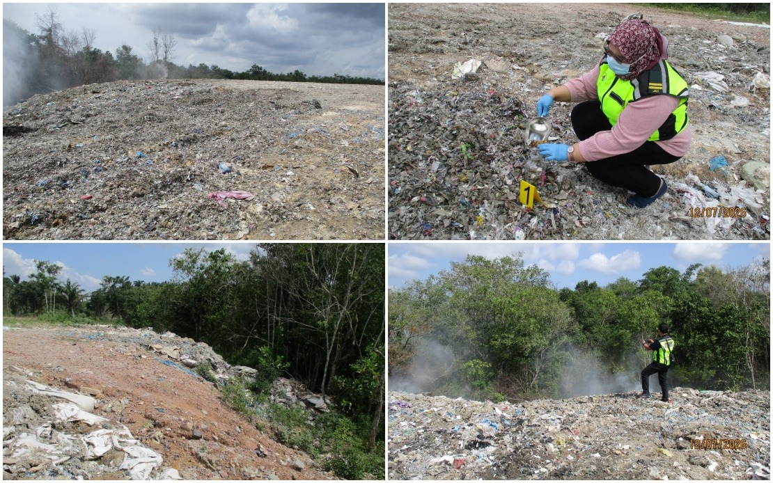 Kedah Environmental Authorities Shut Down Illegal Dumping and Open Burning Operation in Bukit Banyan