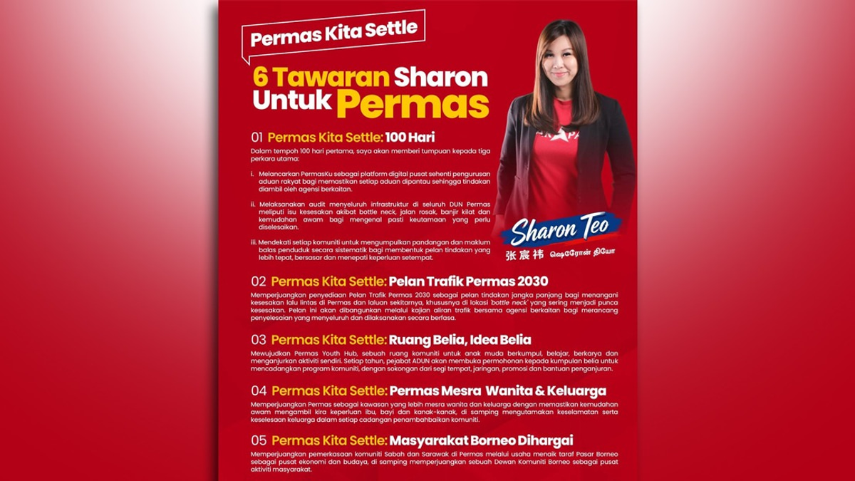 Sharon Teo Unveils Six-Point Platform for Permas, Targeting Youth in Johor Byelection