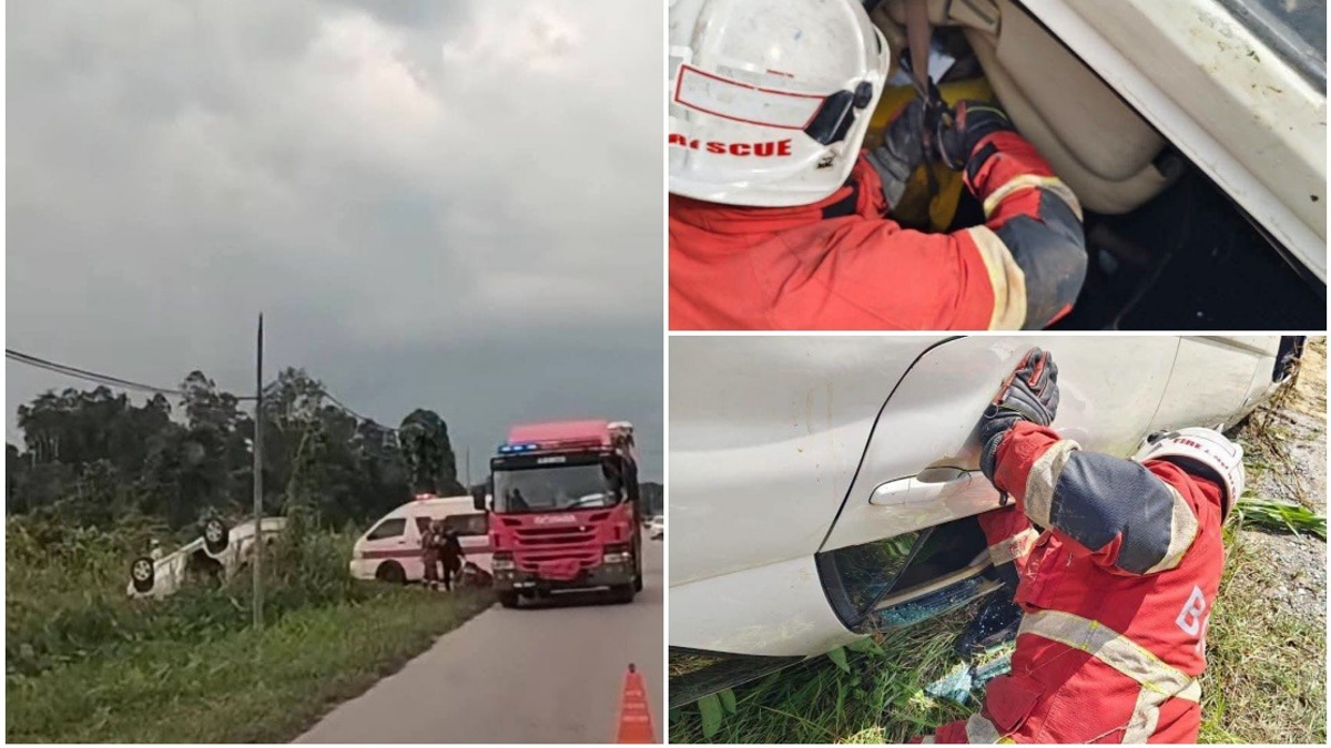 Two Die After Vehicle Crashes Into Drain in Sibu