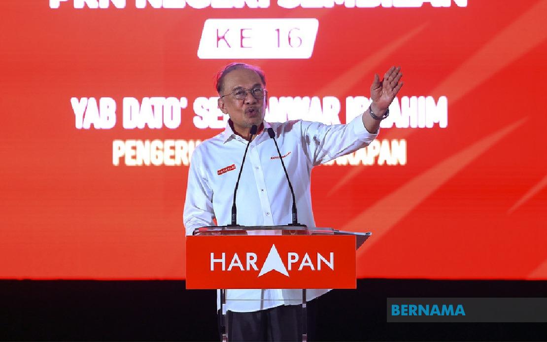 Anwar Urges Negeri Sembilan Voters to Back PH for Sustained Progress