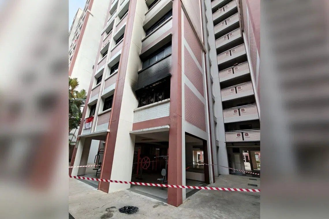 Elderly man hospitalised after bedroom fire in Singapore HDB flat; neighbour hailed for swift action