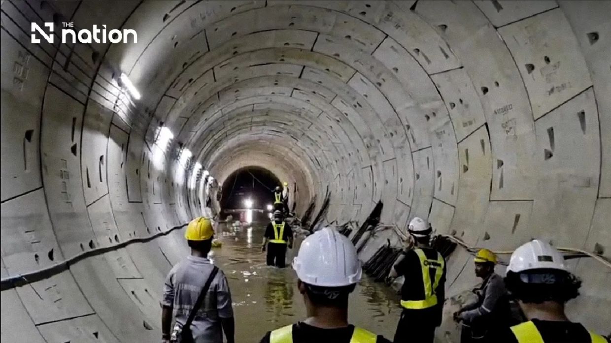 Bangkok Purple Line tunnel leak triggers high-level inspection after heavy downpour