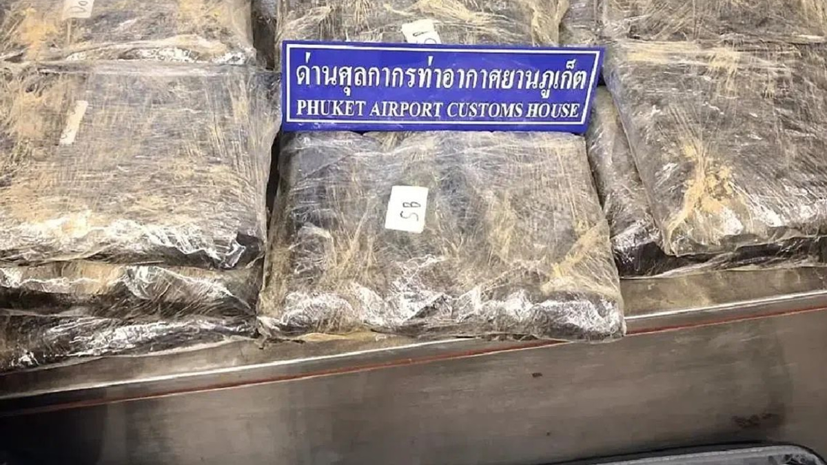 Two women arrested at Phuket airport with 32kg of cannabis in separate incidents