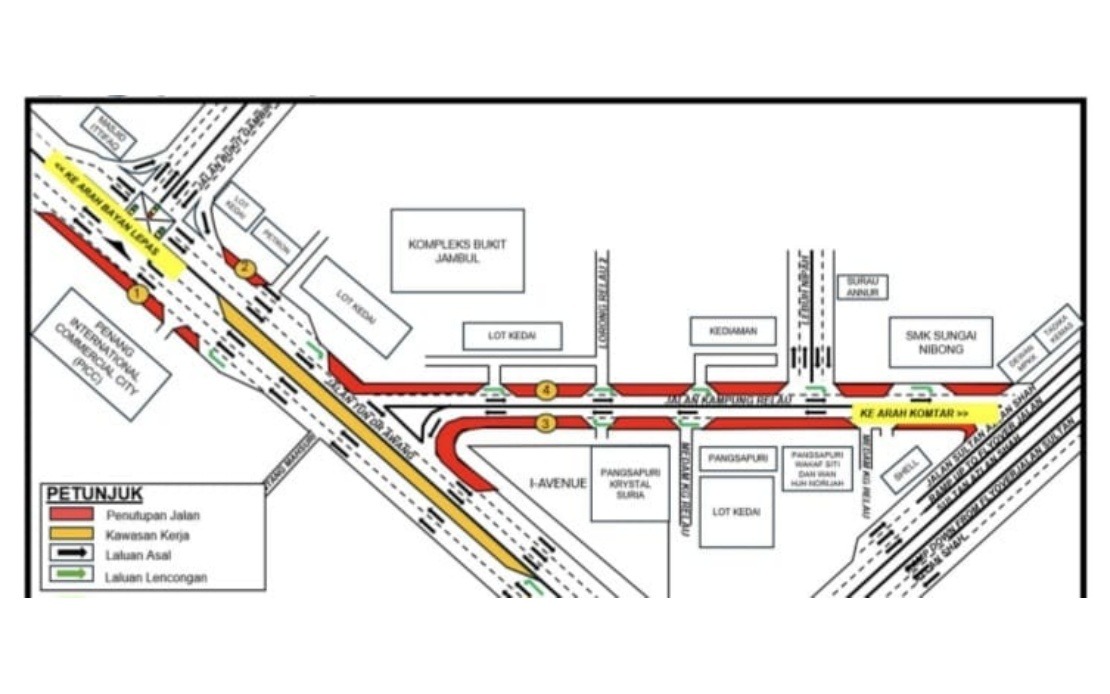 Penang Roads to Face 75-Day Partial Closures for Mutiara LRT Project Works