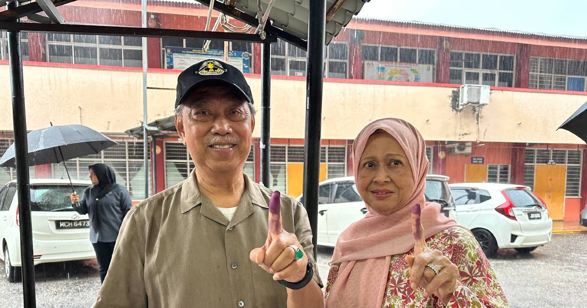 Heavy rain will not dampen voter enthusiasm, Muhyiddin hopes as Johor heads to polls