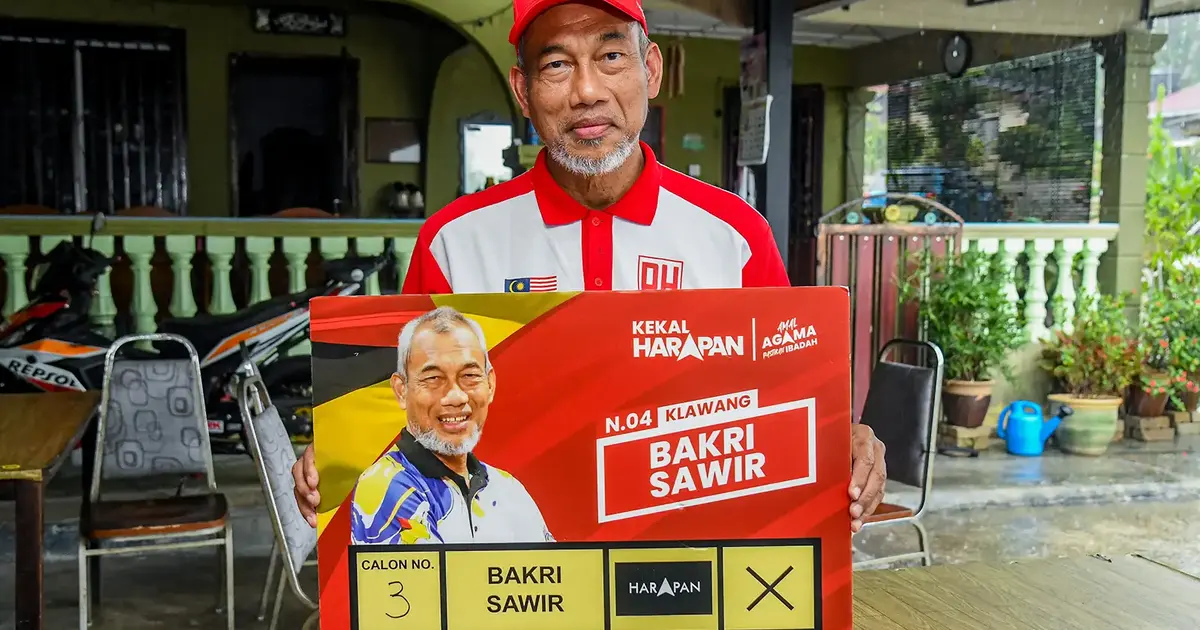 Klawang's Incumbent Bakri Sawir Confident of Victory Despite BN-PN Alliance
