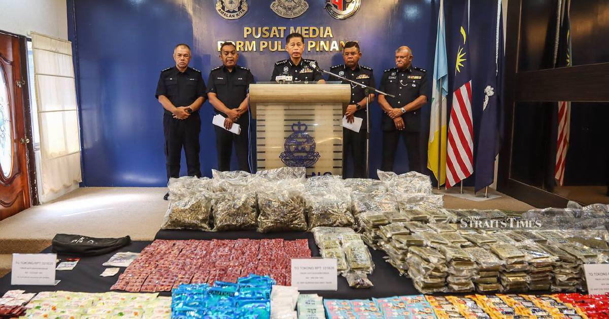 Penang Police Dismantle Three Drug Networks, Arrest Seven and Recover RM3.2 Million in Narcotics