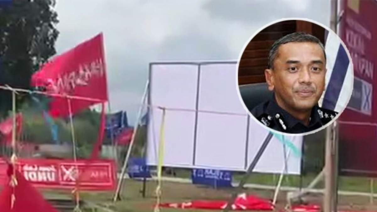 Man becomes first arrest for election flag damage in Negri Sembilan state poll