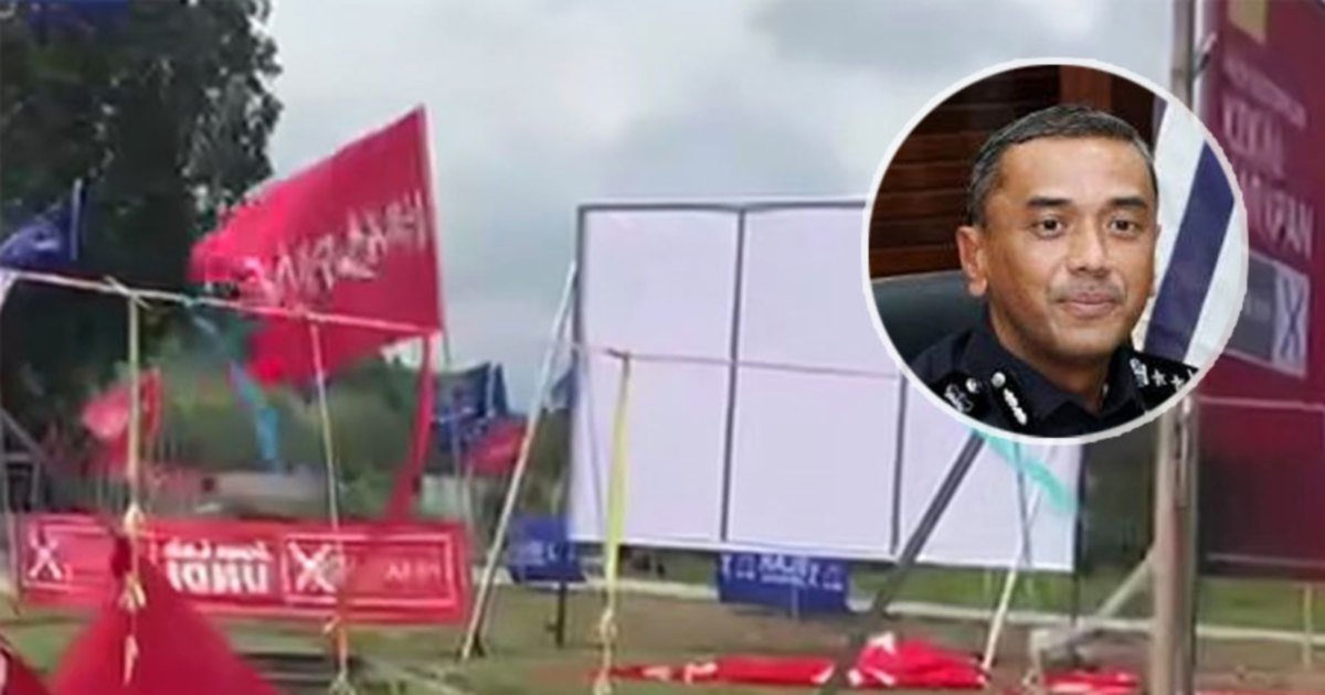 Man becomes first arrest for election flag damage in Negri Sembilan state poll