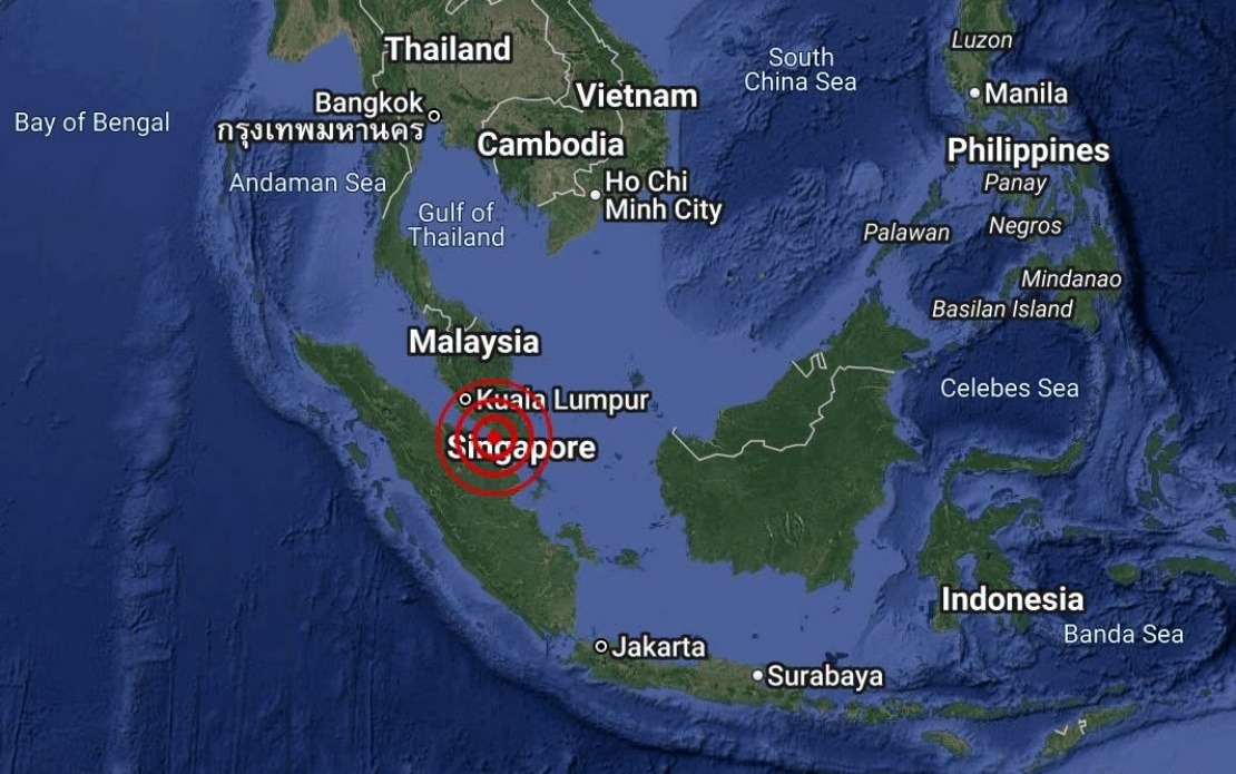 Magnitude 3.1 Earthquake Strikes Off Batu Pahat in Johor Waters