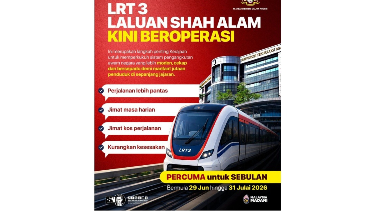 Shah Alam LRT3 Launch Marks MADANI Government's Push for Modern Public Transport