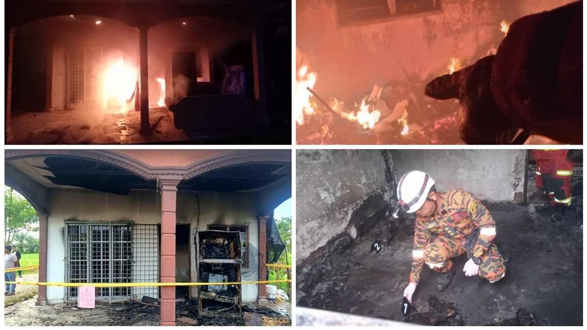 Myanmar Refugee Family Perishes in Perak House Fire; Wife Survives with Burns