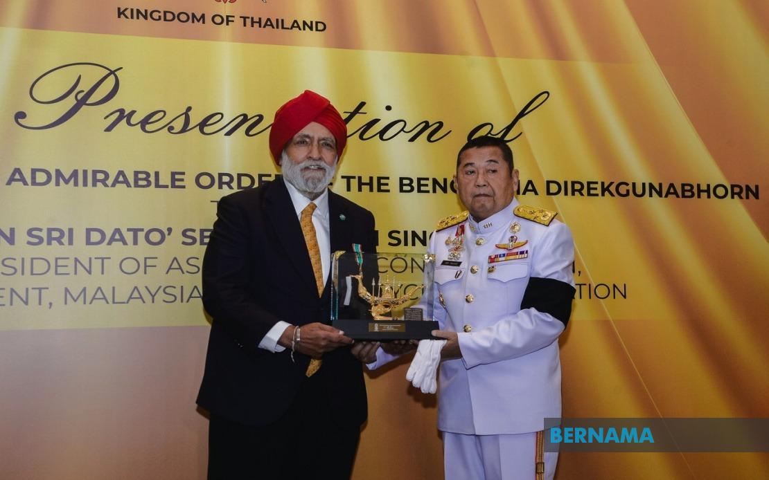 Darshan Singh Honoured with Thailand's Royal Insignia for Cycling Contributions