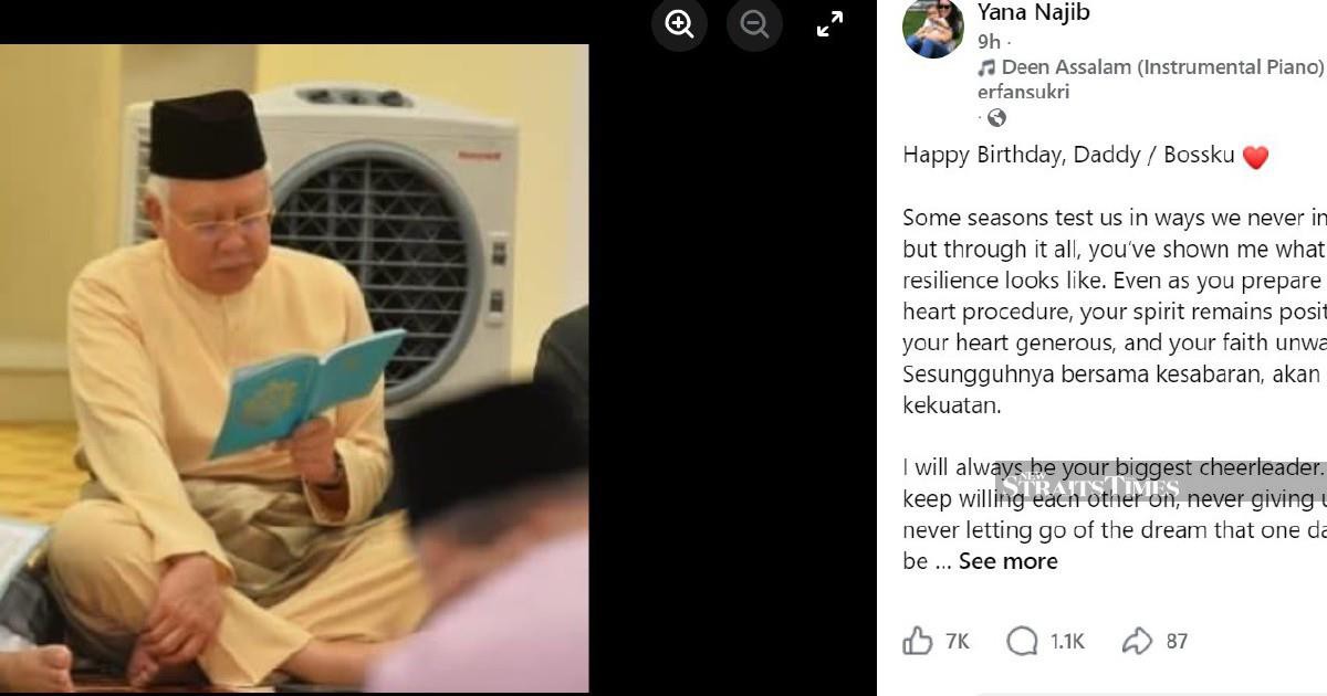 Najib expresses gratitude for support as daughter shares emotional tribute ahead of heart procedure