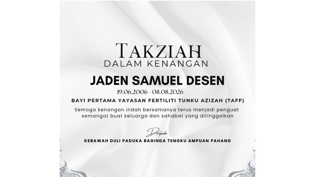 Tunku Azizah Mourns Death of TAFF's First IVF-Born Child