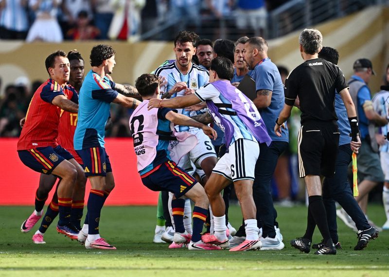 FIFA Opens Formal Inquiry into World Cup Final Brawl Between Spain and Argentina