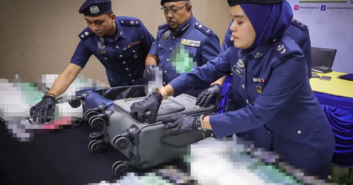 Two arrested at Kuching airport for attempting to smuggle RM1.32 million in drugs