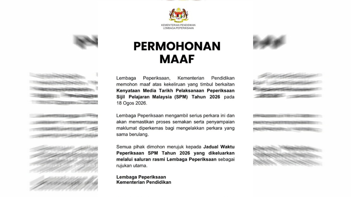 Education Ministry's Examination Board Issues Apology Over SPM 2026 Schedule Confusion
