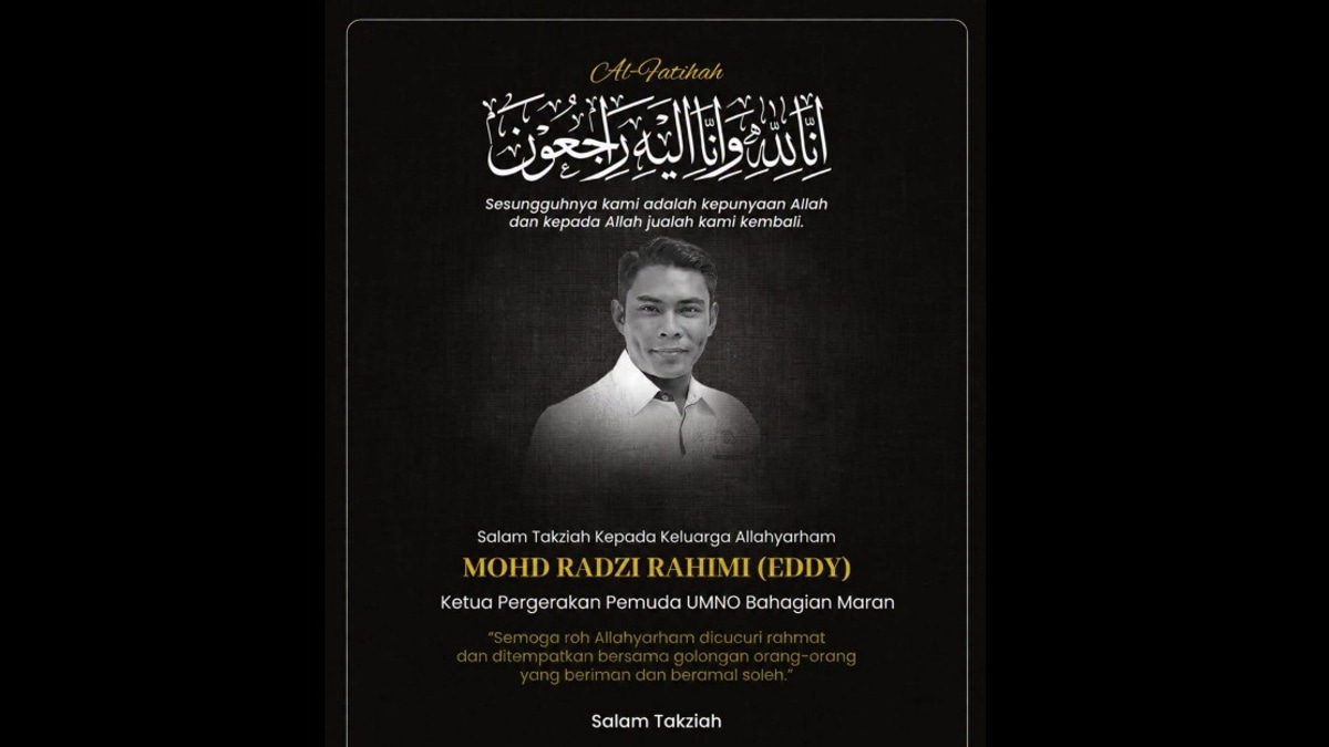 Ahmad Zahid Mourns Death of Maran UMNO Youth Chief Mohd Radzi in Bentong Accident